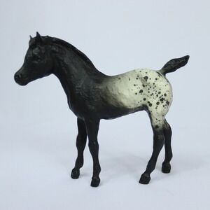 Vintage Breyer Stock Horse Foal #18 Black Appaloosa Phantom Wings LOOK